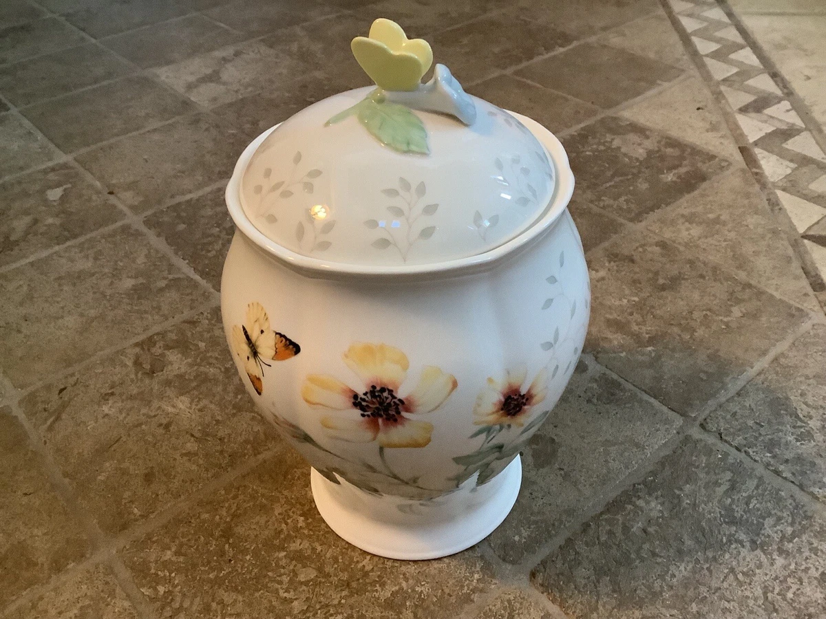 Lenox Butterfly Meadow Canister Cookie Jar 10 Louise Le Luyer eBay