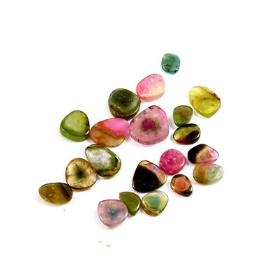 100% Natural 20 Pieces 30.30Crt Watermelon Tourmaline Slice Lot