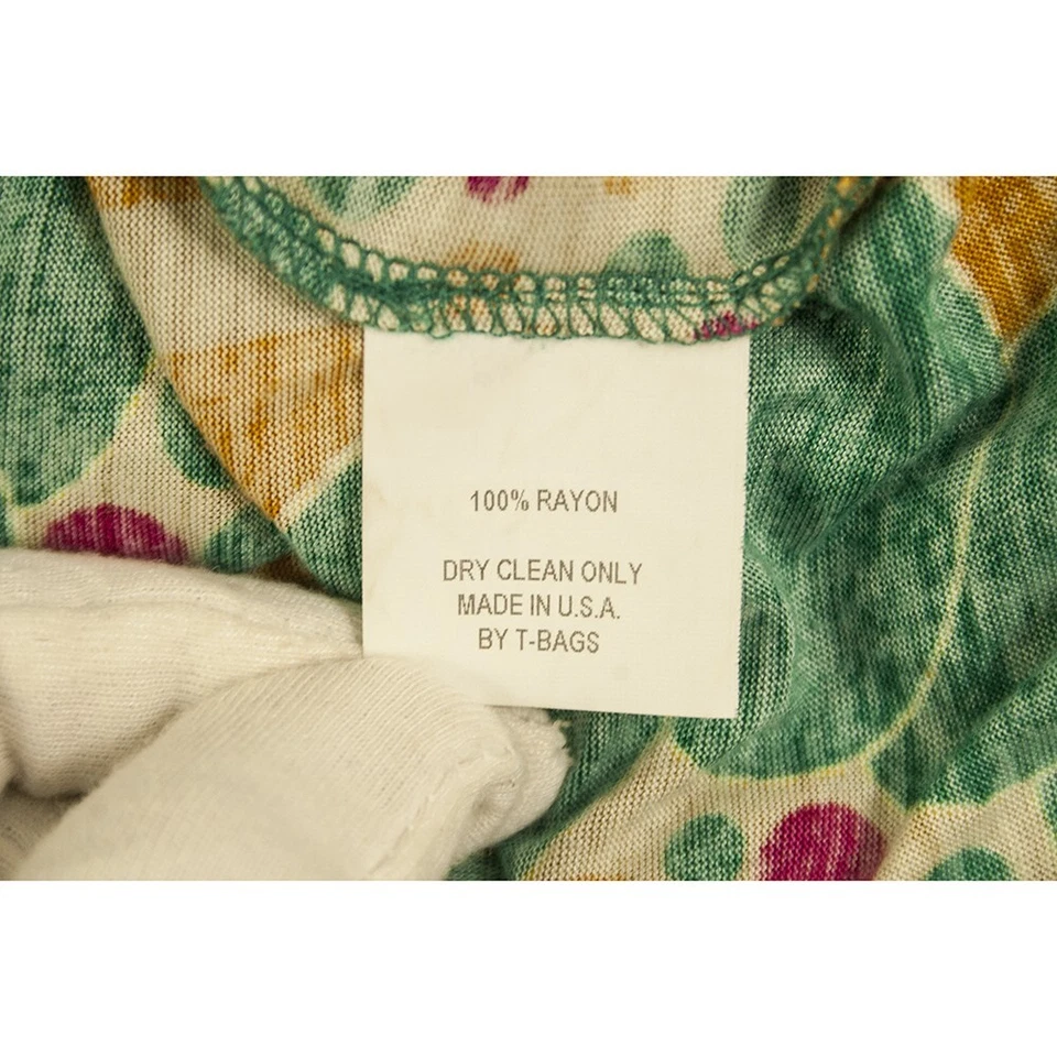 Maxi Vestido T-Bags Los Angeles Floral Amarillo Teal Jersey Espalda Abierta Talla M Foto 4 de 4