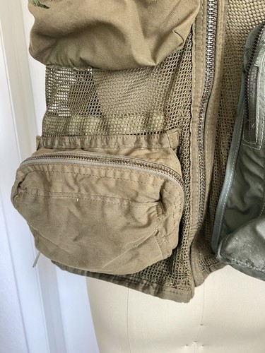 Vtg US Air Force Survival Vest Adult L Green 1980s Military Utility Tactical - Bild 4 von 14