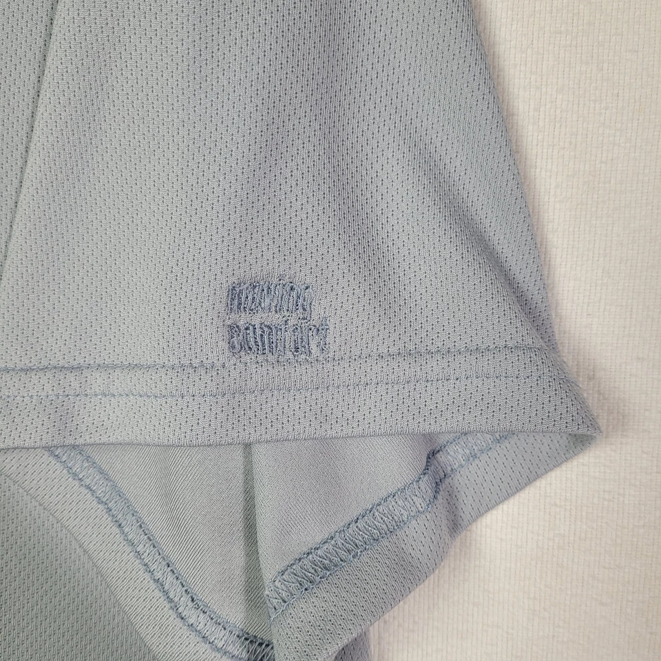 Moving Womens Shirt Size L Lite Blue Stretch Athletic V Neck Workout Comfort Top - Image 3 of 4