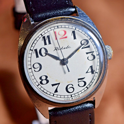 Raketa Soviet Wristwatch Vintage Mechanical Men's Wristwatch Serviced
