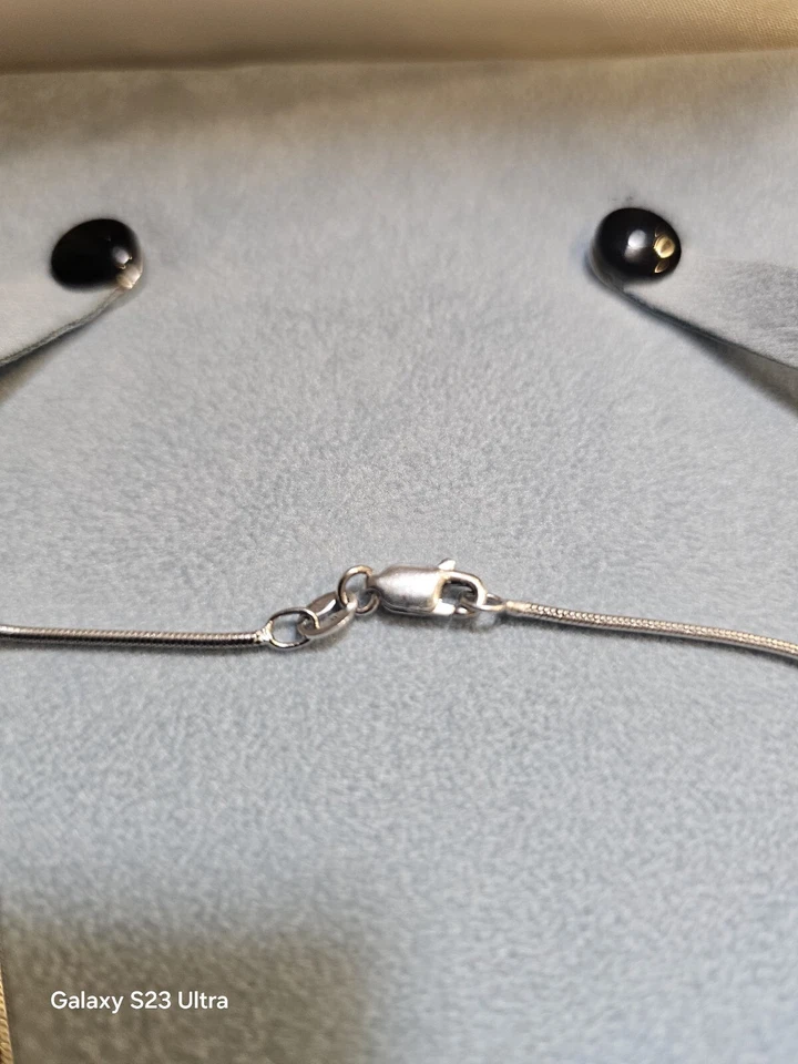 Collar Epifanía Plata 925 18" y Colgante Piedra Transparente Foto 3 de 3