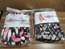 KaWaii Green Bamboo Baby Diapers with 2 Bamboo Absorbent Inserts Lot Of 2