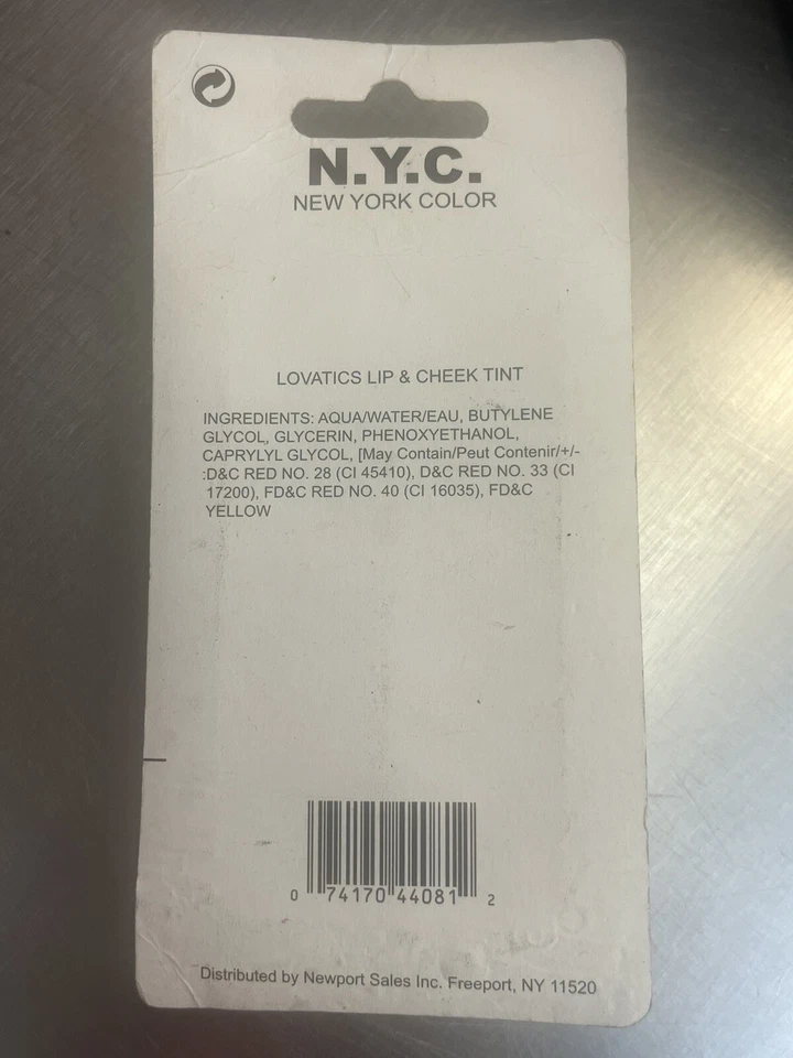 NYC New York Color Lovatics By Demi Lip and Cheek Tint Stain #004 Cheeky Berry - Image 2 of 2