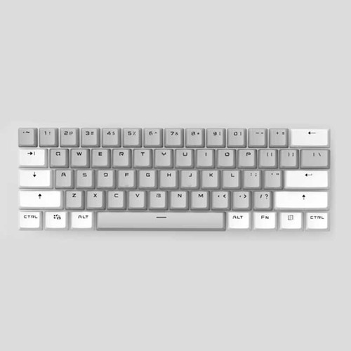 White Gray PBT Double-shot Keycap Set Shine Through OEM for Cherry MX Keyboards - Picture 2 of 8