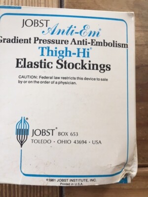 JOBST  ANTI-EM THIGH HI ELASTIC ANTI-EMBOLISM STOCKINGS #111507 REGULAR MEDIUM