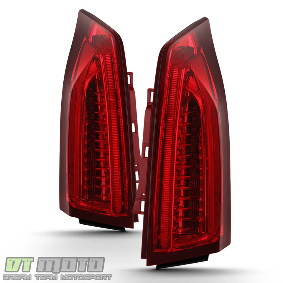 2013-2017 2018 Cadillac ATS 4Dr Sedan LED Tail Lights Brake Lamps Left+Right SET - Image 2 of 4