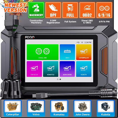 Fcar F802 Plus Heavy Duty Truck Diagnostic Scanner DPF Regen for Cummins Detroit