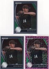 LOT (3) 2021 PRIZMS PINK VELOCITY + BASE RC MASON BLACK PRIZM DRAFT ROOKIE Z2768