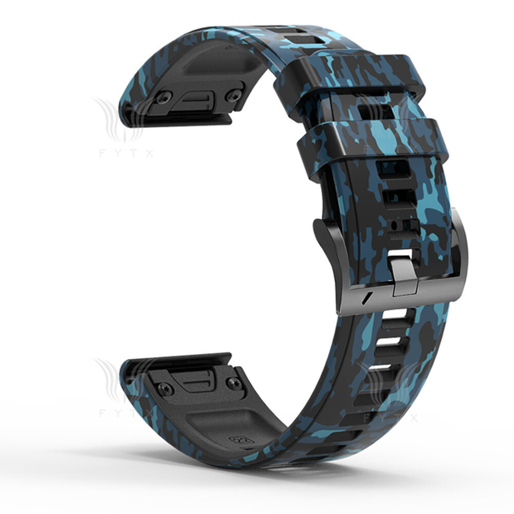 Ersatzarmband Für Garmin Fenix 7/6/5, Epix, Forerunner – 22 Mm Quick Fit Silikon, Schwarz, Für Handgelenk 175-230 Mm