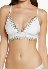 Becca by Rebecca Virtue Layla Crochet Halter Bikini Top L36802 Size Large