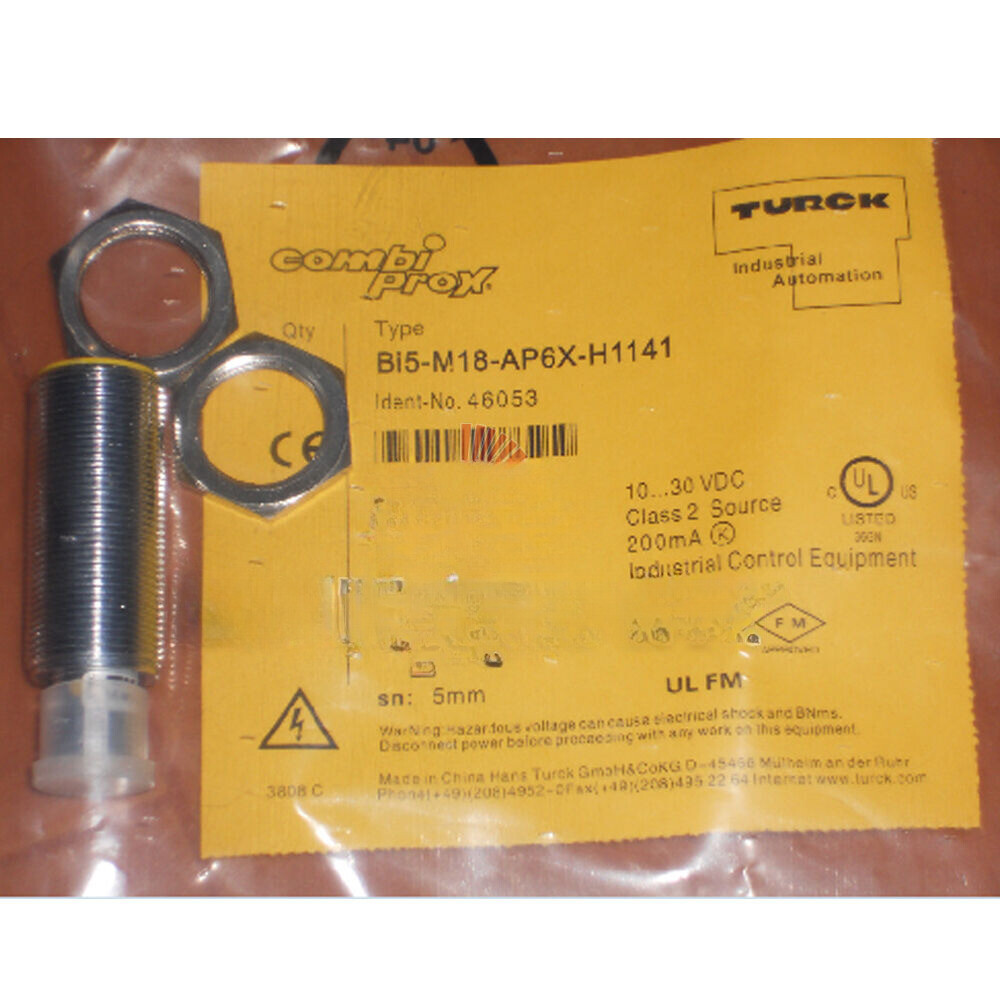 NEW TURK BI5 M18 AP6X H1141 PROXIMITY SENSOR 30 MM 10 30 VDC - Foto 5