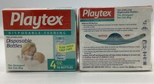 Lot Of 2 Playtex ULTRASEAL Disposable Baby Bottle Liners 4oz New Sealed 