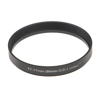 Step Up Ring Adapter 77mm auf 77mm Kamera Objektive Universal matt-schwarz