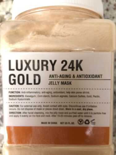 One jar Hydro facial Jelly Mask, Vajacial Mask, Hydrojelly, Luxury 24K Gold 23oz - Picture 2 of 5