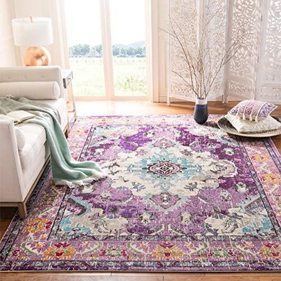SAFAVIEH Monaco Collection 5'1'' x 7'7'' VioletLight Blue MNC243L Boho Chic