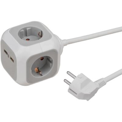 Brennenstuhl ALEA-Power USB-Charger Steckdosenblock 4-fach, 1,4m H05VV-F 3G1,5