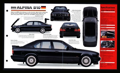 BMW Alpina B10 (Germany 1988-1995) Spec Sheet 1998 HOT CARS BMW Alpina B10 (Germany 1988-1995) Spec Sheet 1998 HOT CARS