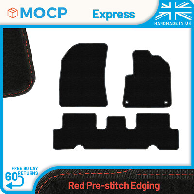 Express with Red Pre-Stitch Trim Car Mats to fit Citroen C4 Picasso 2015-2020