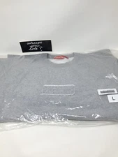 Supreme Cutout Box Logo Sweatshirt Crewneck Heather Grey Large L New bogo SS20 