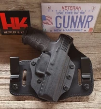 FITS H&K, BERETTA MODELS IWB & OWB TUCKABLE HYBRID HOLSTER KYDEX/LEATHER CONCEAL