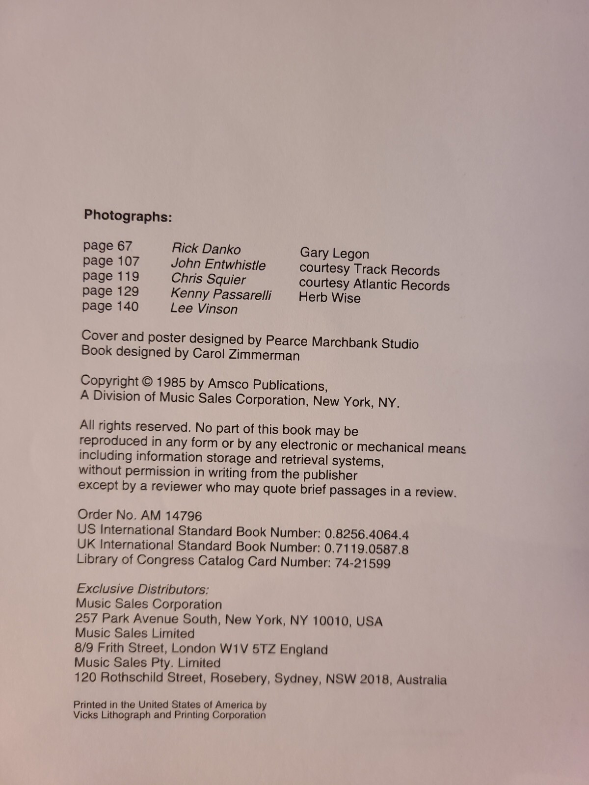 Bass Guitar Scale Manual by Harvey Vinson 1992, Trade Paperback Amsco