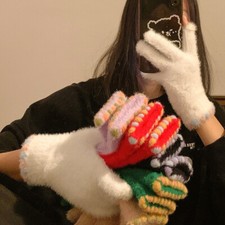 Plush Gloves Touch Screen Winter Warm Mittens Outdoors Cold-proof Soft Comfort