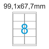 Etiketten 99,1X67,7 Mm Weiß 400 Aufkleber 99X67 Luma 50 Blatt A4 Runde Ecken
