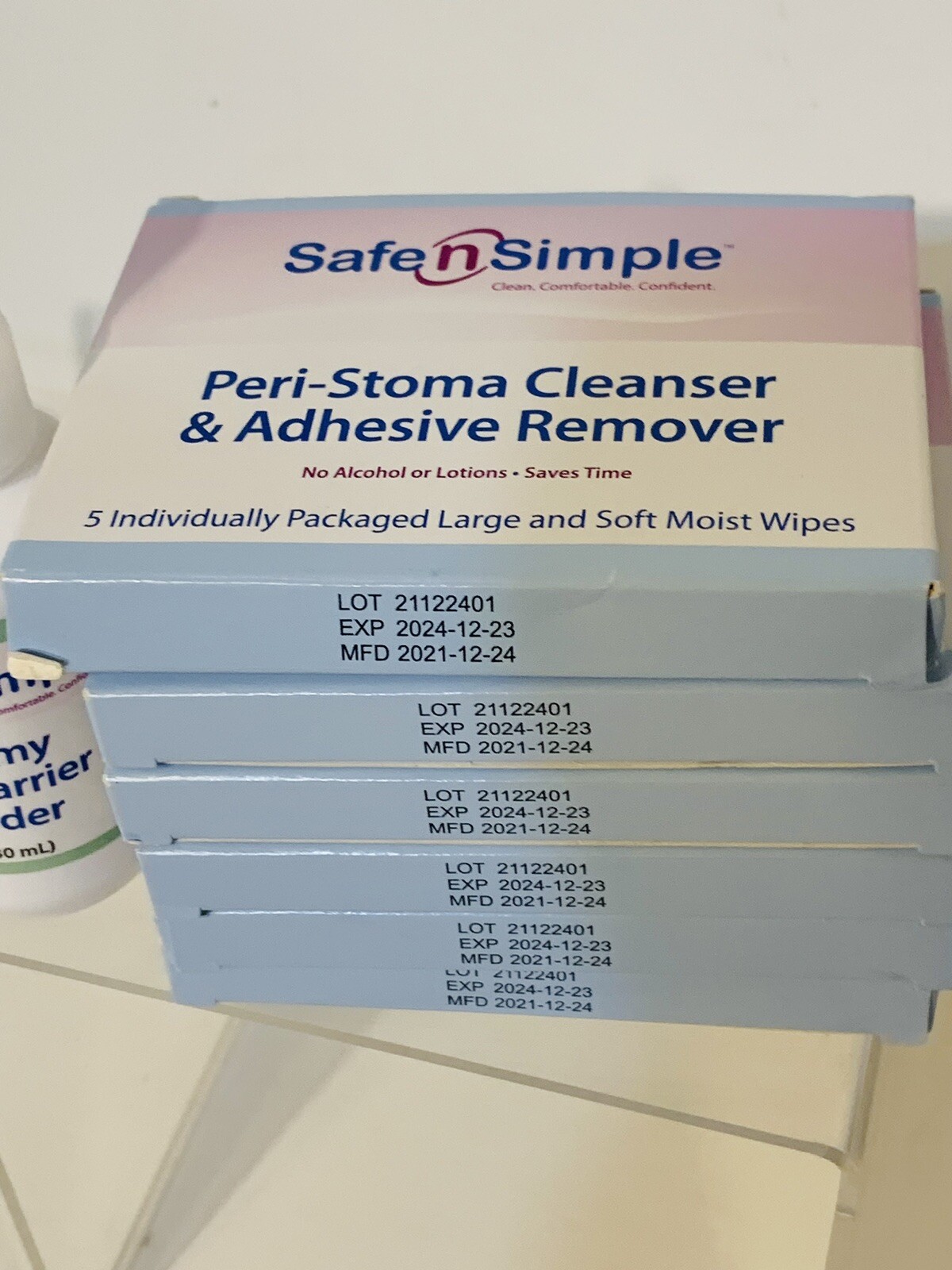 6 Boxes Safe n Simple Peri-Stoma Cleanser 6BX/5EA 2024/12 & Stoma Powder