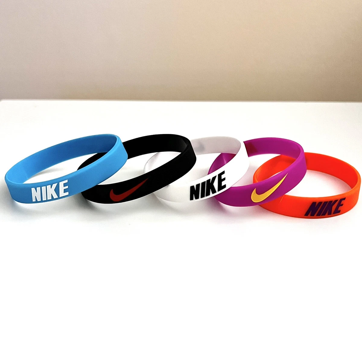 5 Pack of Nike Silicone Wristband Bracelets Pack 2
