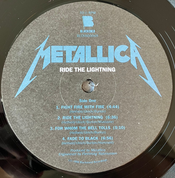 Metallica Ride The Lightning (LP, Album, RE, RM) (Mint (M