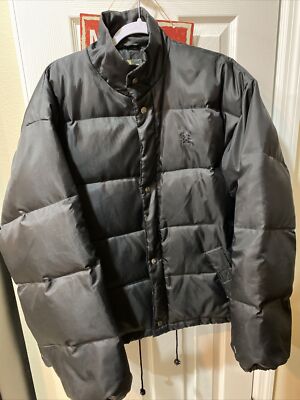 Bomb Boogie Down/feather Puff Jacket XXL Black With Zipper And Snap Button