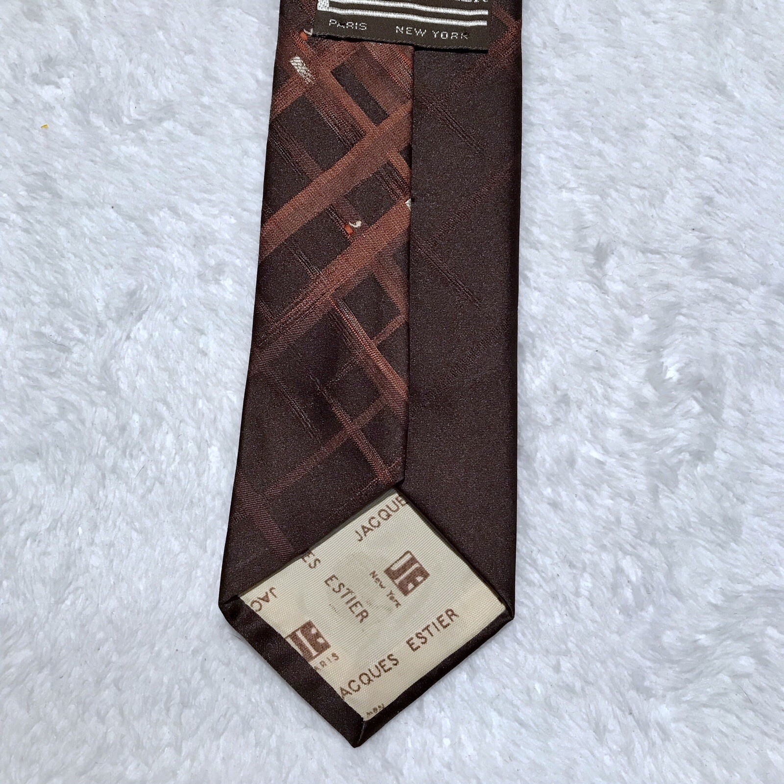 Jacques Estier Brown with Pattern Tie - image 7