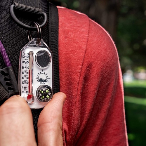 Sun Company TripleGage - Zipper Pull Compass, Thermometer, and Magnifying Glass - Picture 3 of 7