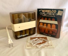 Vintage 1980 Norelco Portable Curl Friend 14 Curlers Hot Rollers Tested