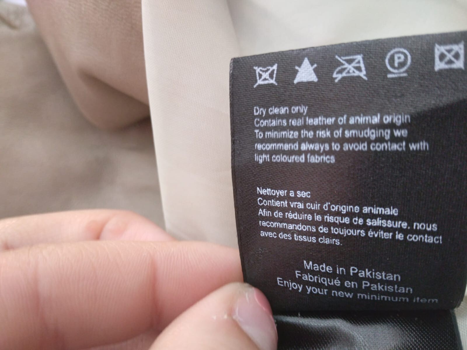 Minimum authentic leather jacket used women's siz… - image 5