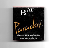 Zeszyty zapałek z "Bar Paradot" w Dreźnie, nieużywane