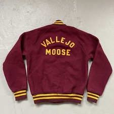 Vintage Baseball Letterman Wool Jacket Bomber Stadium Varsity Distressed S-M