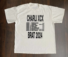 Charli XCX 2024 Brat Tour T Shirt Full Size S-5XL