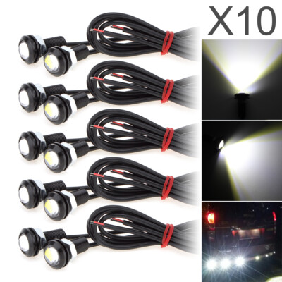 10 Eagle Eye Lamps LED DRL Fog Daytime Running Car Light Tail Backup 12V White