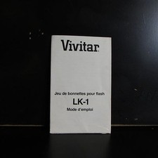 Vivitar LK-1 Jeu De Bonnettes Pour Flash Mode D'emploi Francais O402043