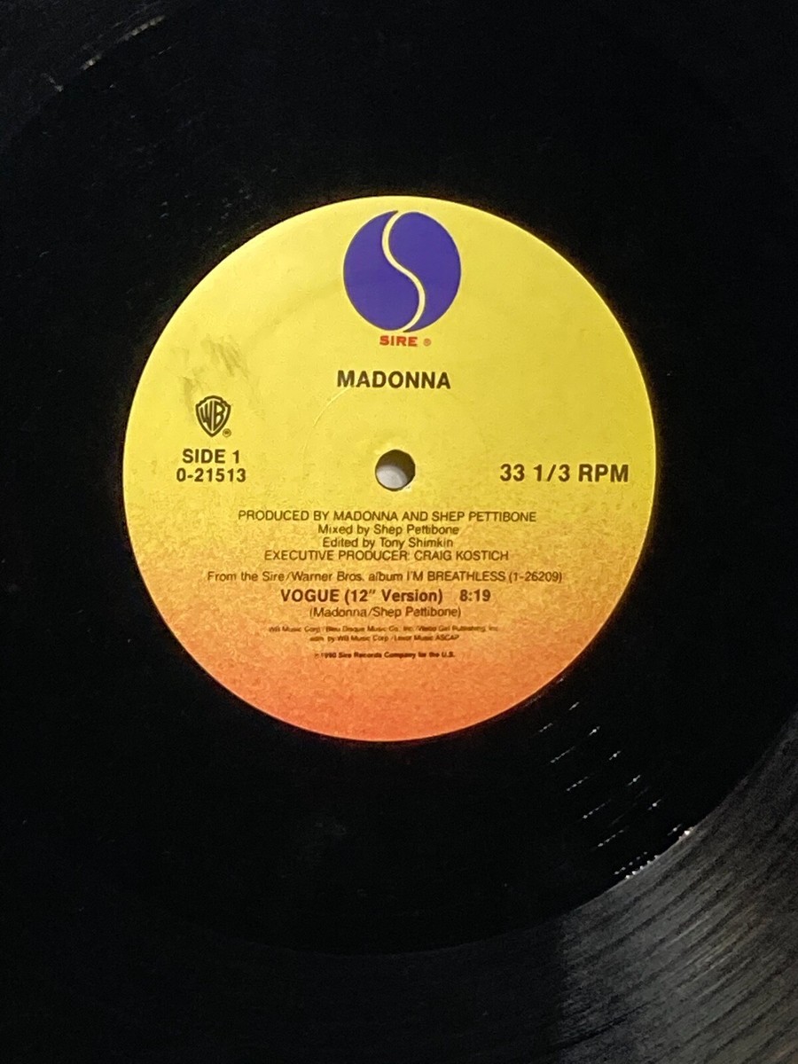 Madonna Vogue 1990 Vinyl Maxi-Single Sire Records 0-21513 | eBay
