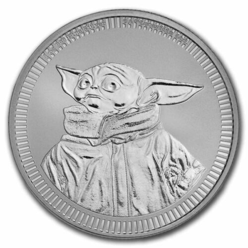 Star Wars ™ Grogu  Baby Yoda   ™  1 oz 999 Silber Niue 2023  * ST/BU* - Picture 1 of 6