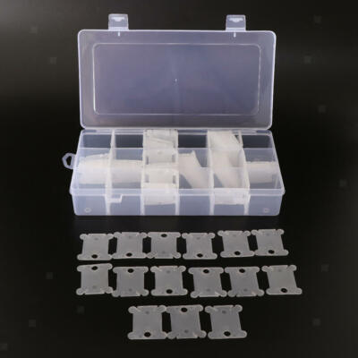 Kunststoff Stickgarn Organizer Box und 120 Stück Kunststoff Zahnseide Spulen
