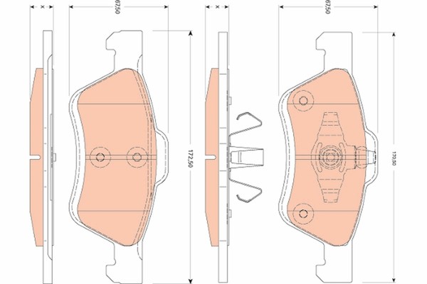 Bremsbelagsatz Scheibenbremse TRW GDB1752 FüR Tribute Mazda EP Ford Maverick 16V-image