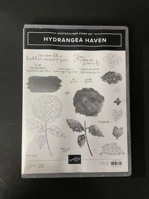 STAMPIN UP Hydrangea Haven Stamp Set W/ Hydrangea Dies Bundle - Retired