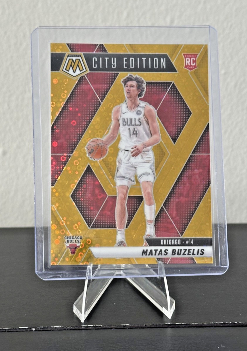 2024-25 Panini Mosaic Matas Buzelis RC Gold Rookie City Edition 10/10 Bulls