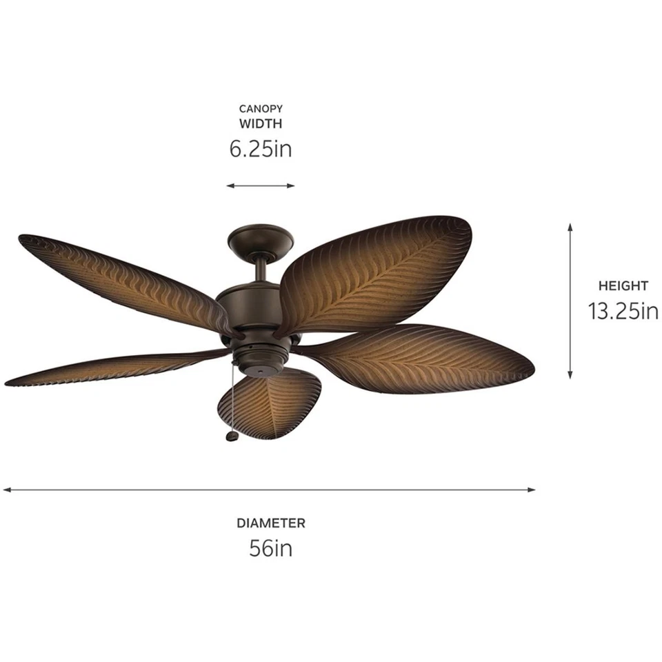 Kichler Lighting 310095SNB Nani Indoor Ceiling Fan Satin Natural Bronze - Image 3 of 4
