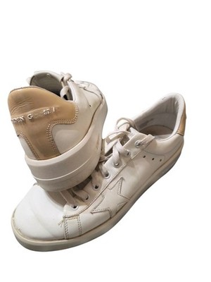Golden Goose Purestar Sneakers White Gold Patent Women's EU40 GGDB S12.2